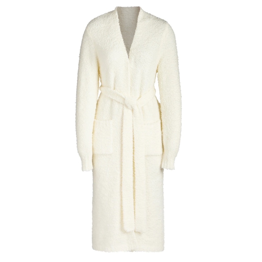 Skims- Cozy knit robe. Bone